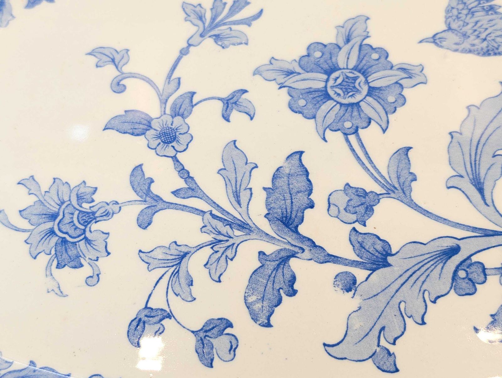 Rare Antique Copeland And Sons Stoke On Trent White W Blue Medallion & Flowers Plate Circa 1860 1895 Model Rd No 26070 In Amazing Condition. photo vintage
