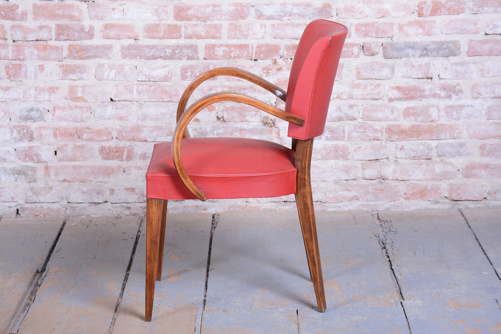 Restored Art Deco Armchair, By Jules Leleu, Beech, Revived Polish, France, 1930s photo 450.0