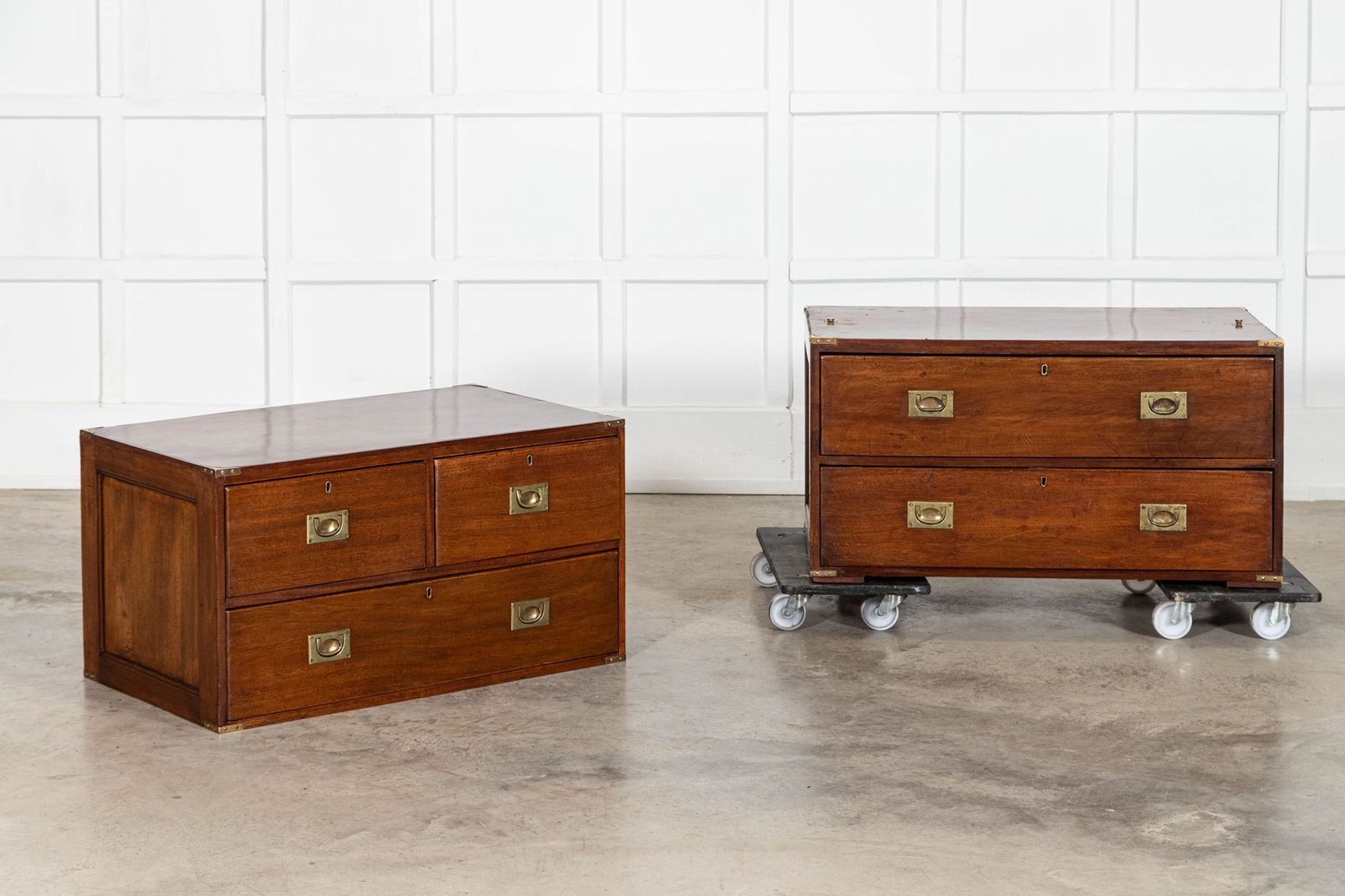 photo for sale English 19thc Mahogany Campaign Chest
