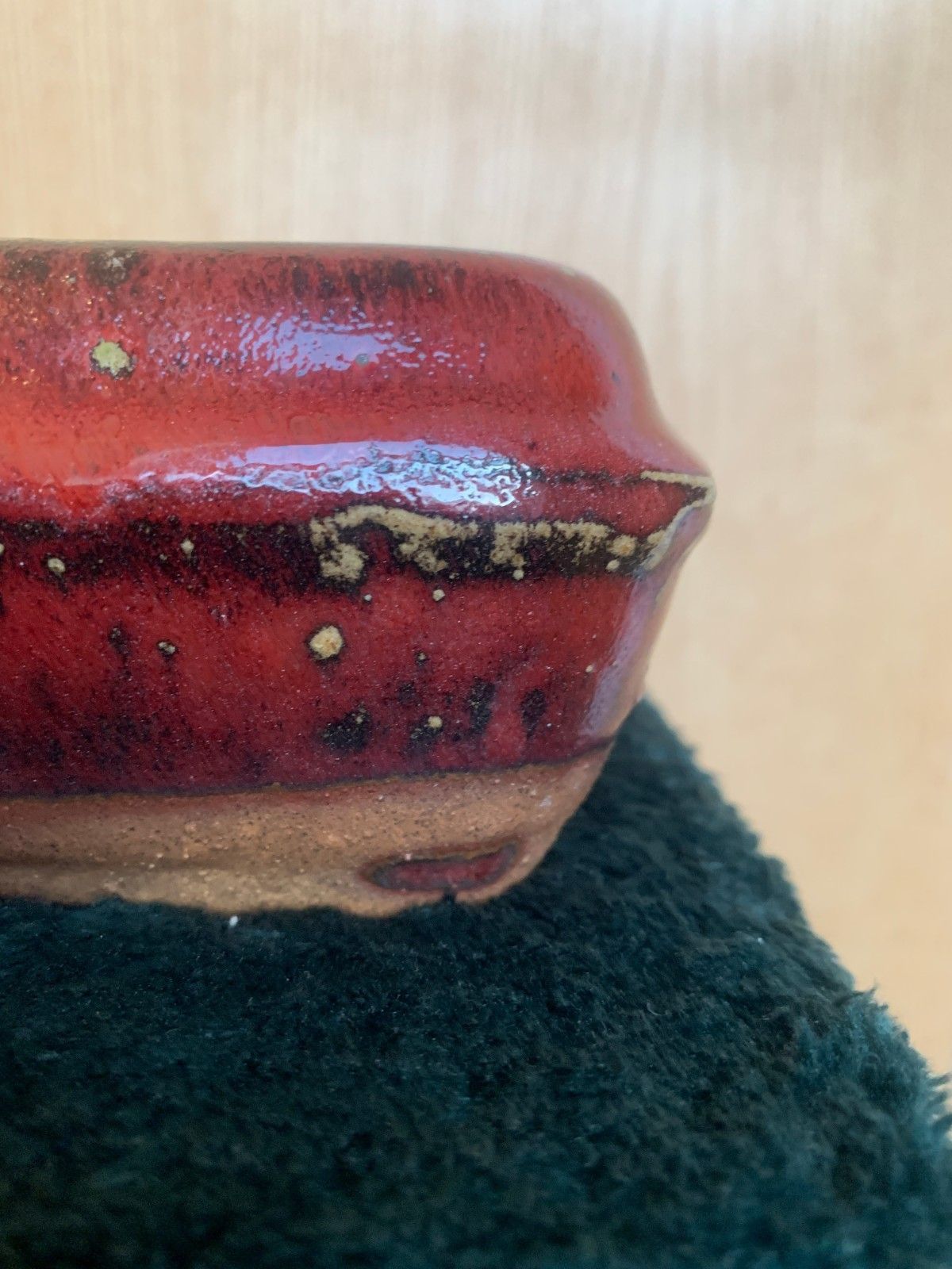 Antique Ceramic Japanese Bonsai Pot / Planter – Deep Russet Glaze C 1900 1930 photo vinterior
