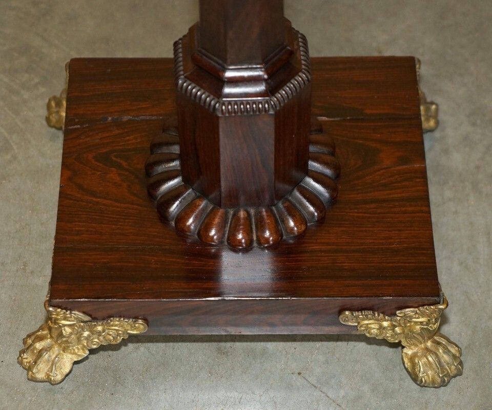 photo furniture Stunning Antique William IV 1830 Rosewood With Ormolu Mounted Feet Side Table