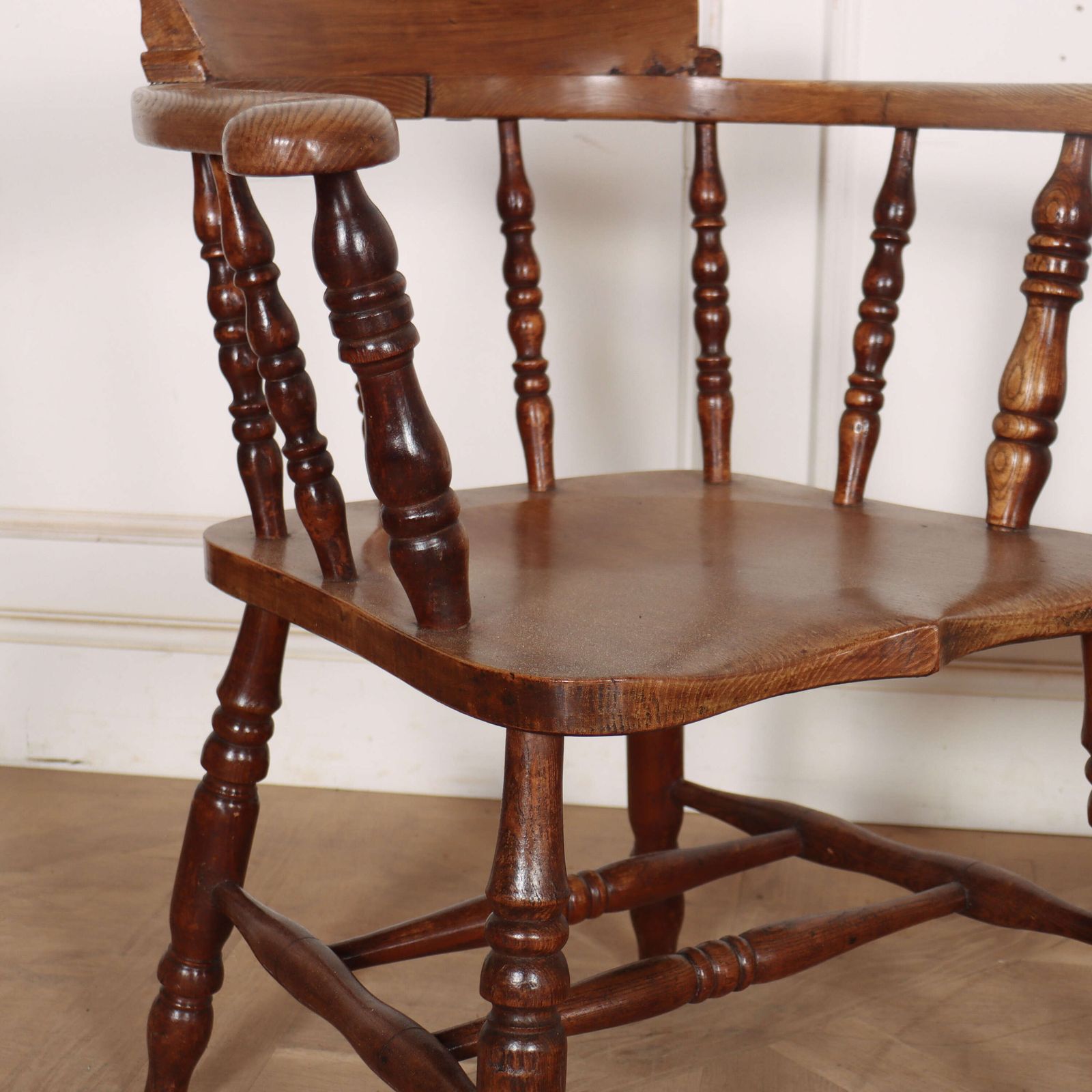 Pair Of English Smokers Bow Arm Chairs photo furniture