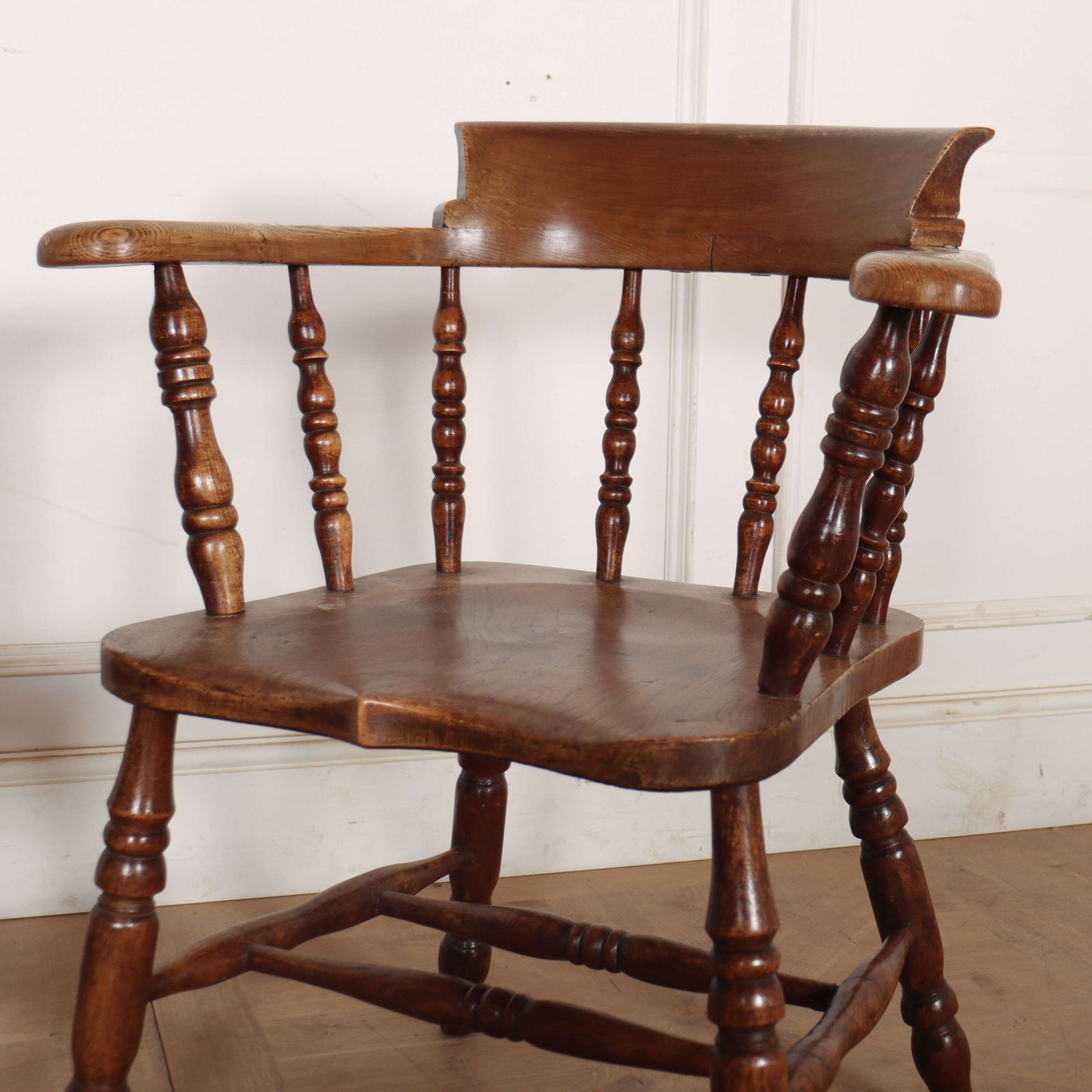 Pair Of English Smokers Bow Arm Chairs photo Furniture