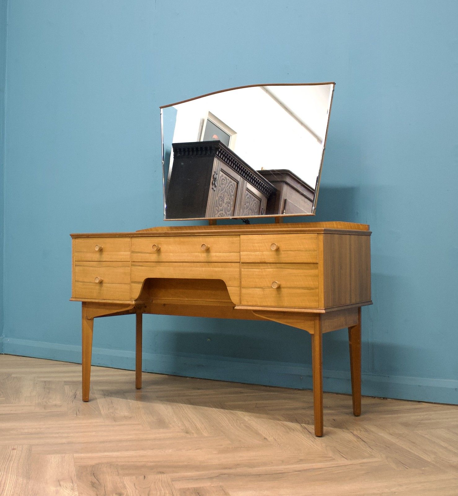 Mid Century Walnut Dressing Table From Alfred Cox, 1950s #1635 photo for sale
