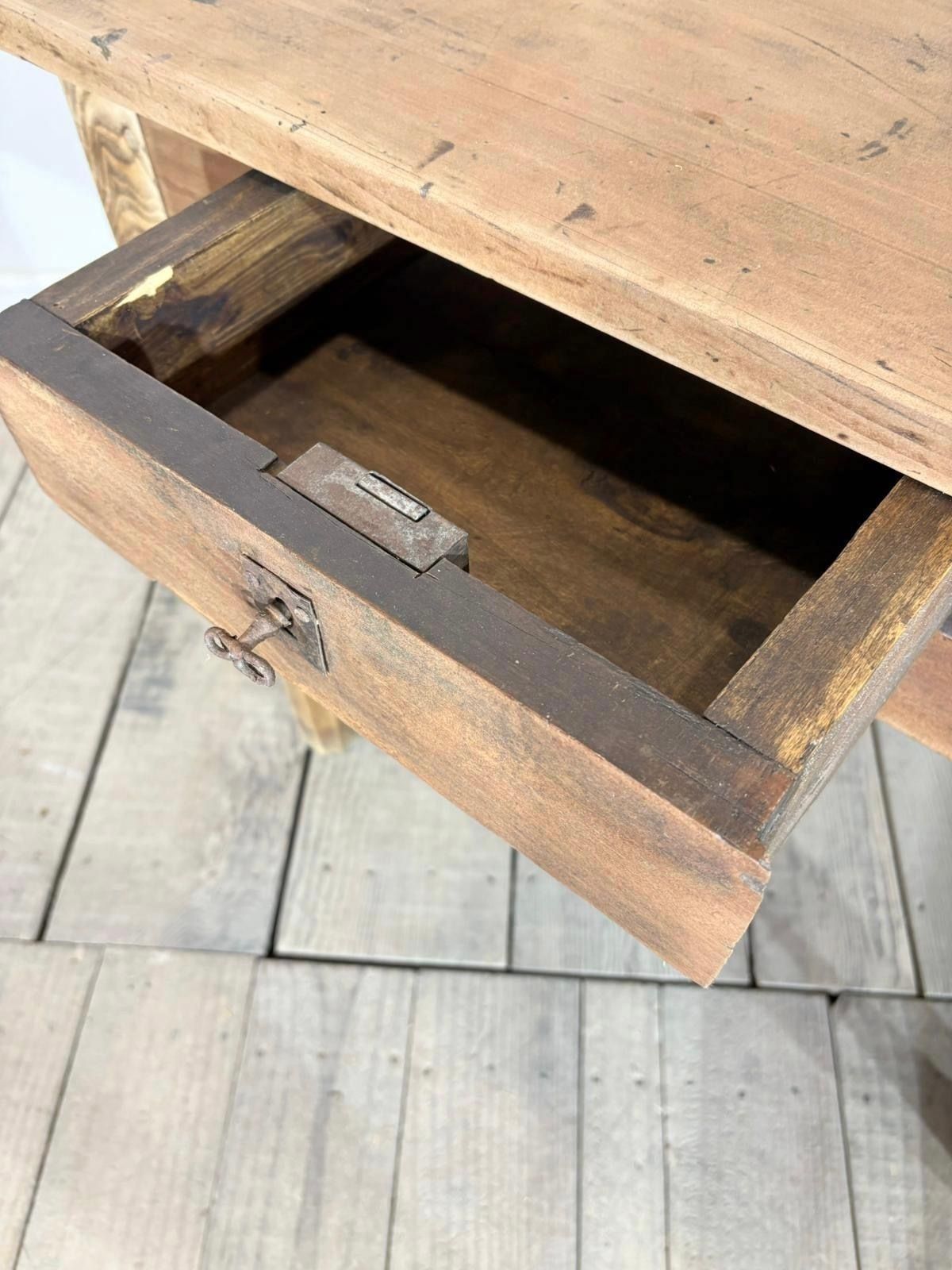 Antique French Rustic Kitchen Table / Desk photo Furniture