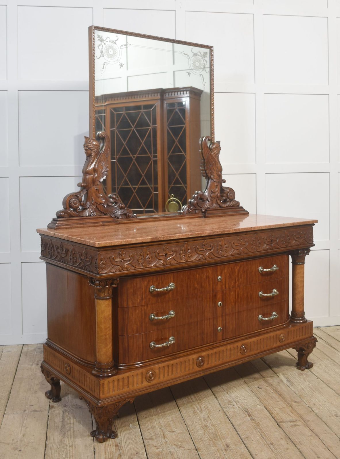 3570.0 Impressive 19th Century Mahogany Dressing Chest photo