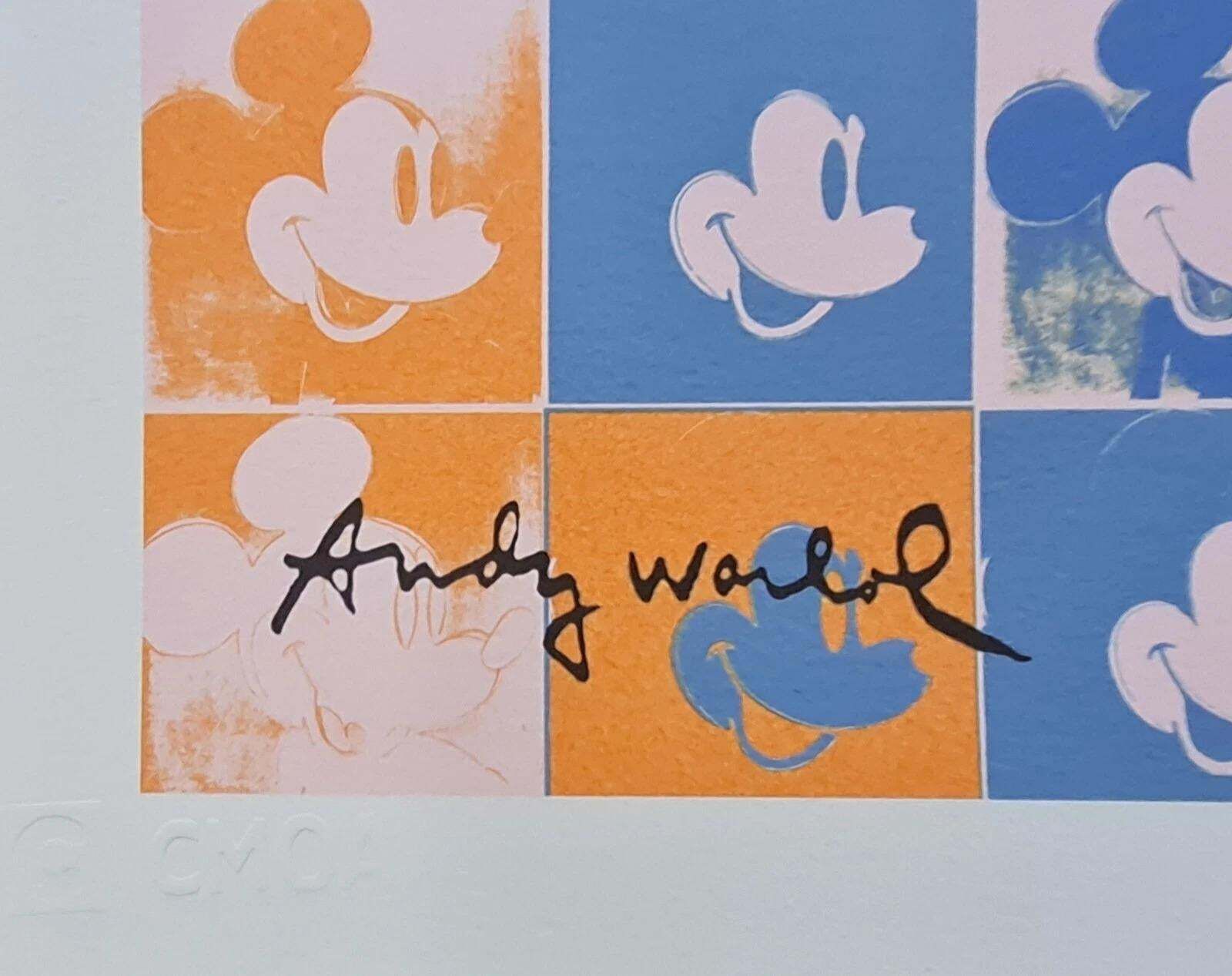 After Andy Warhol, Mickey Mouse, 1980s, Lithograph Reproduction Print photo Art