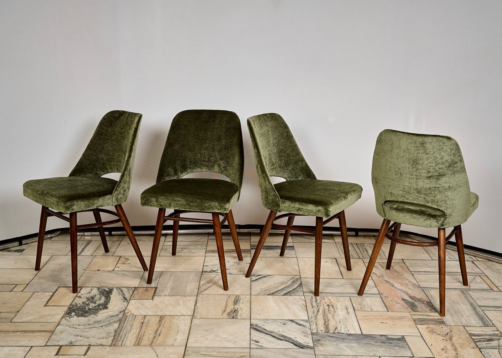 Set Of Four Chairs Designed By Radomir Hoffman, Ton Czechoslovakia, 1960s. photo furniture