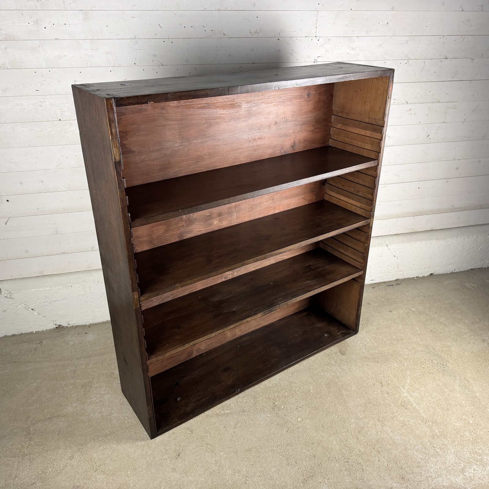 Antique Oak And Pine Bookcase With Adjustable Shelves photo for sale