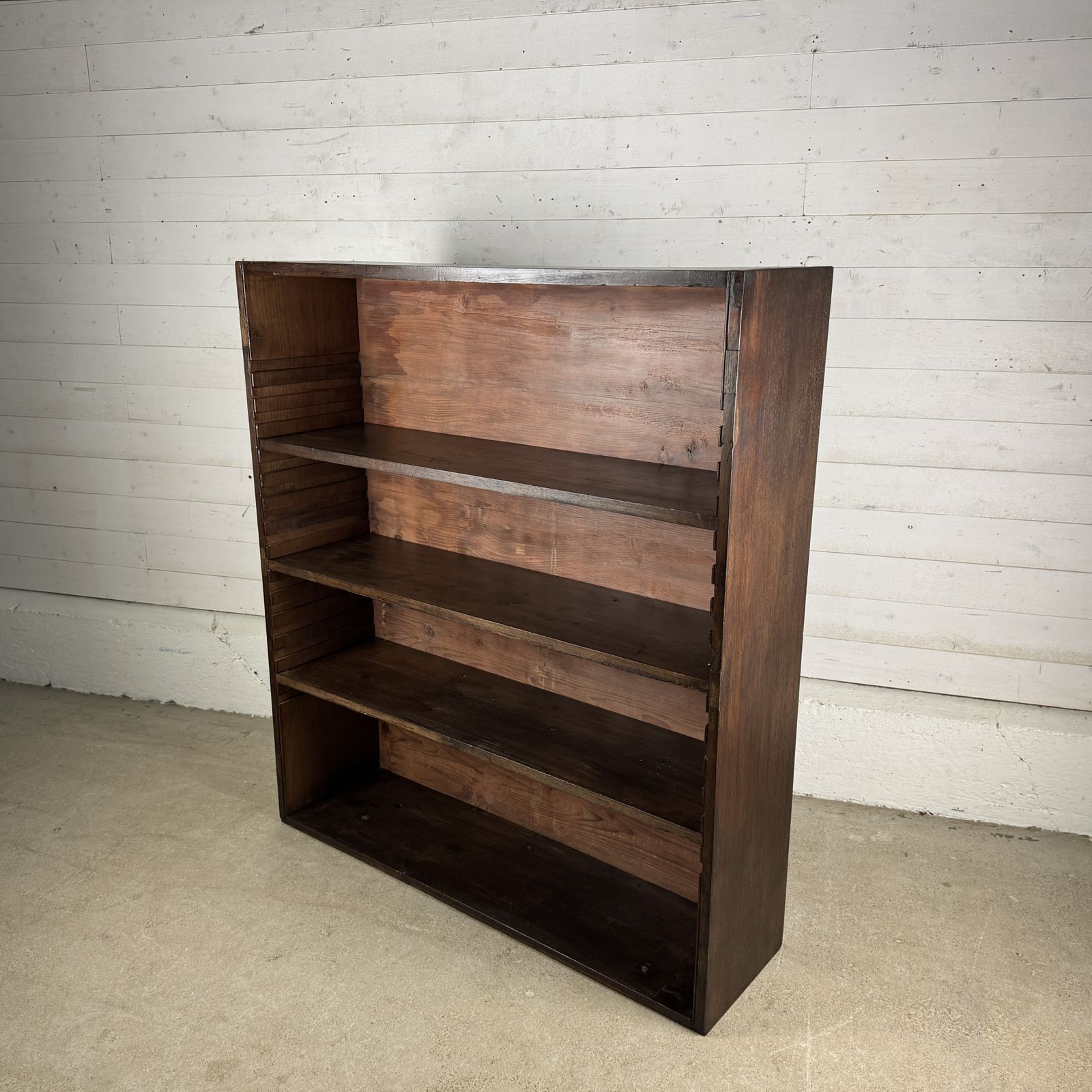 Antique Oak And Pine Bookcase With Adjustable Shelves photo Furniture