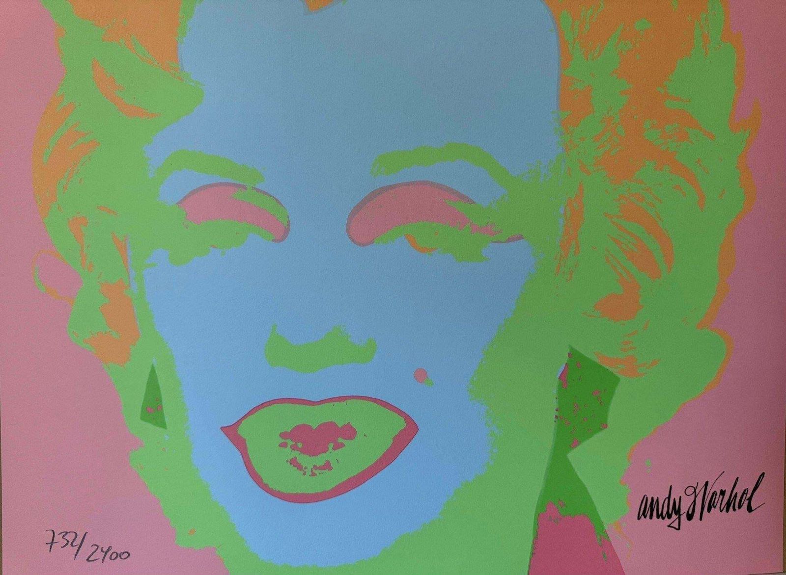 1986 Carnegie Museum Of Art After Andy Warhol "Light Blue   Hand Numbered" Lithograph photo furniture