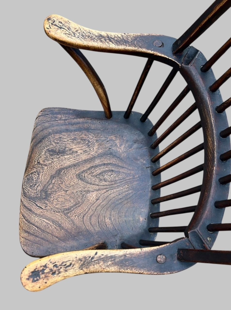 Late 19th Century Elm & Ash Windsor Armchair photo Furniture