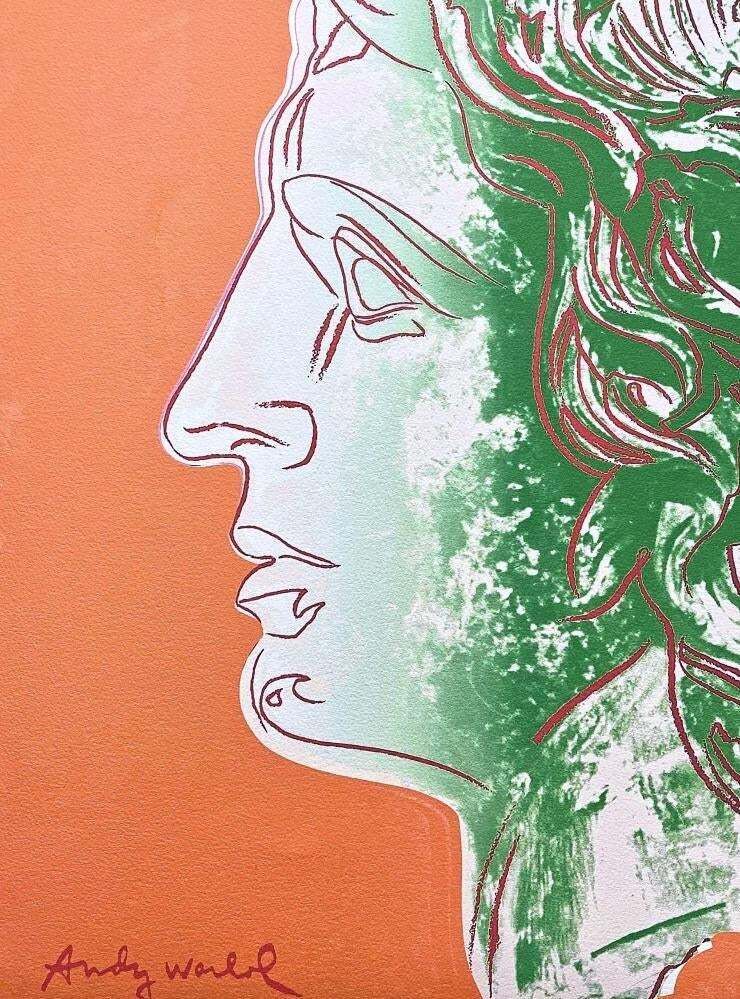 Andy Warhol — Alexander The Great Orange, Executed In 1986. Lithograph, Carnegie Museum Of Art. photo Art