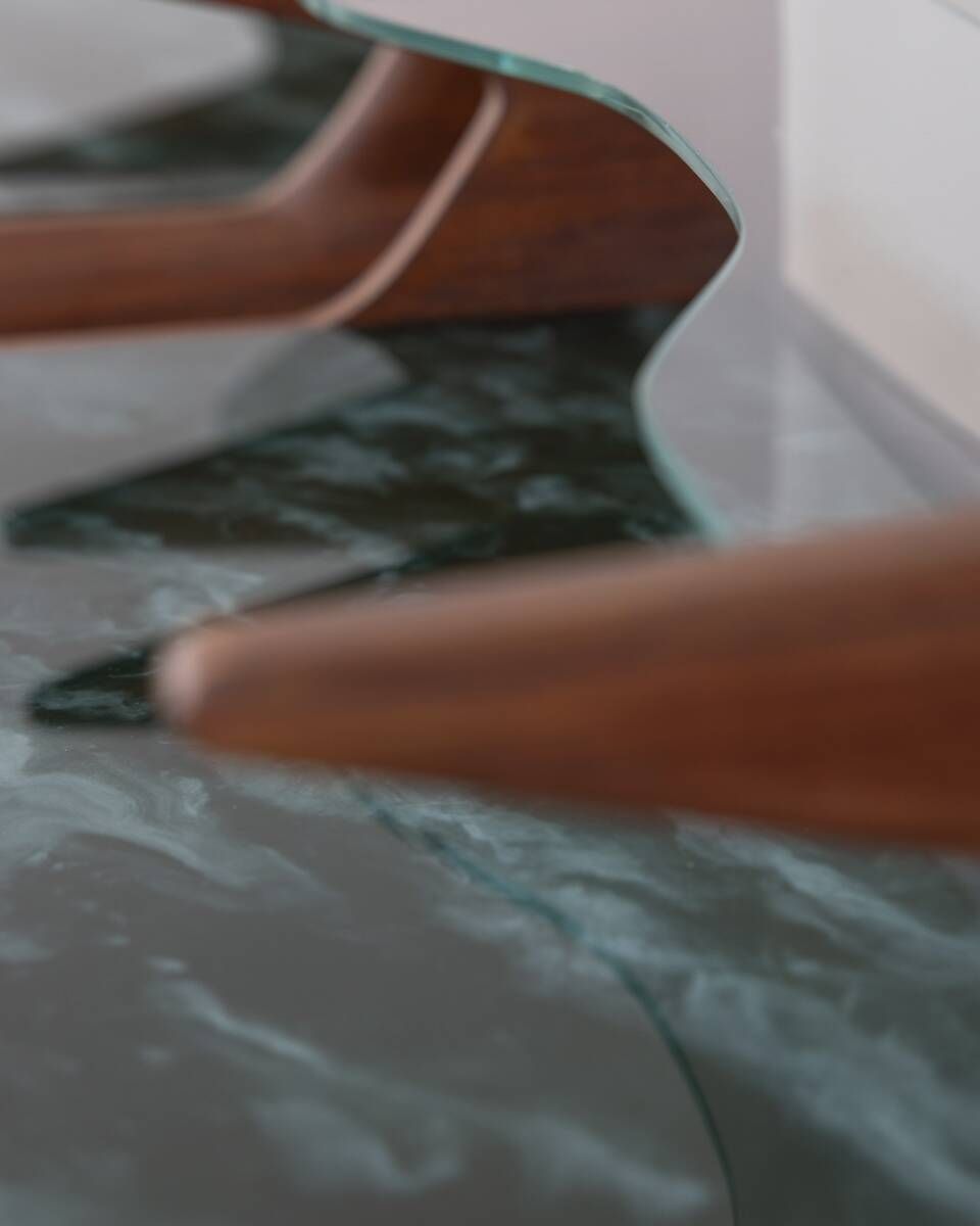 Pair Of Vintage 1950s Bedside Tables In Wood And Glass, photo buy