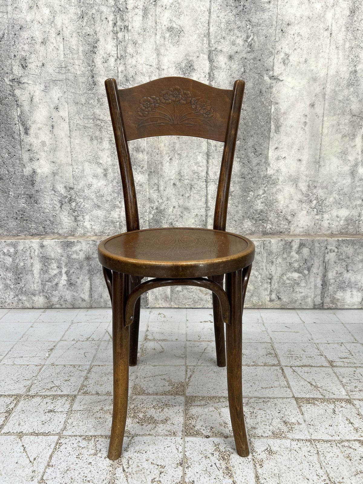A Pair Of Embossed Bentwood Bistro Chairs photo vinterior