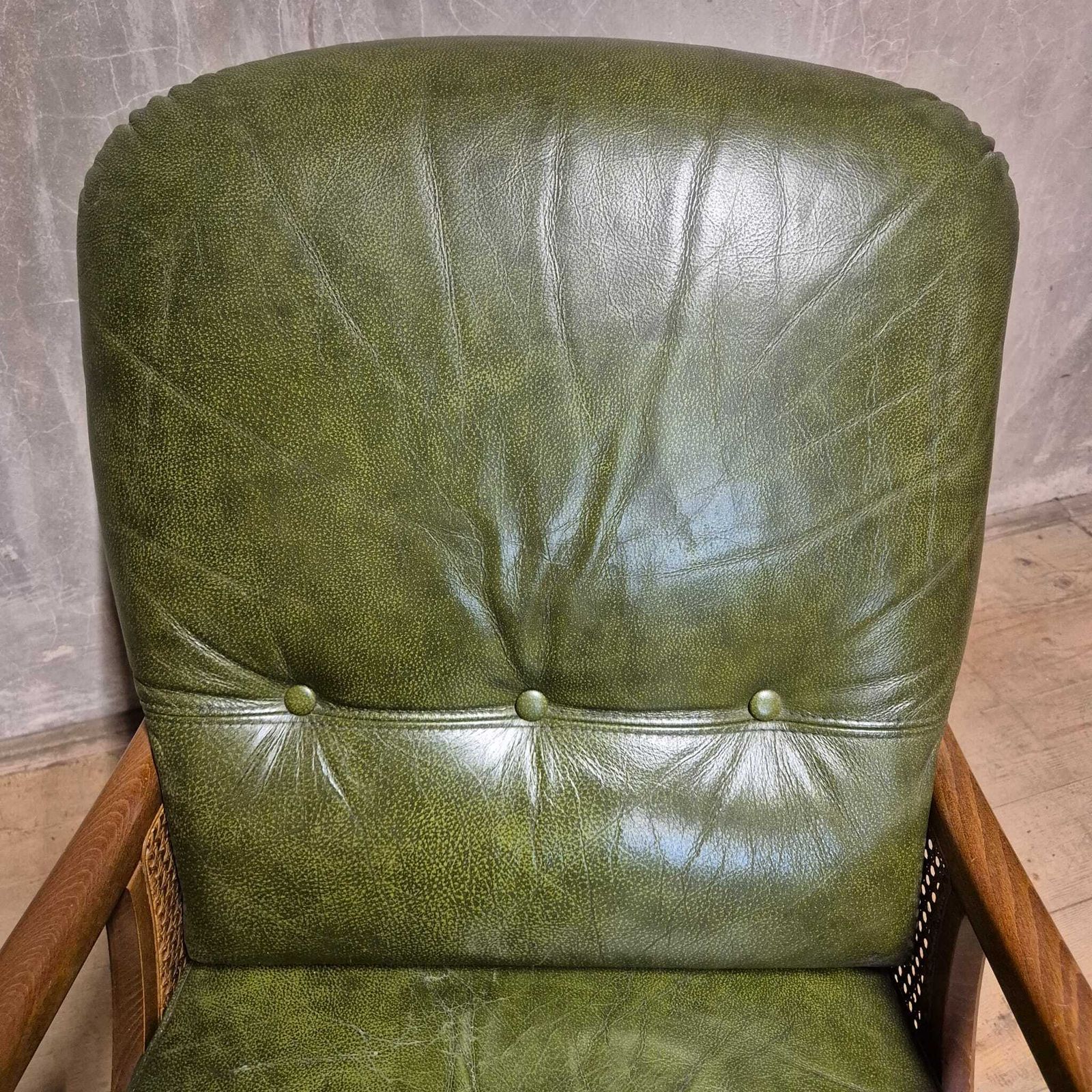 Mid Century Lounge Armchair, Cane Sides, 1960s photo buy