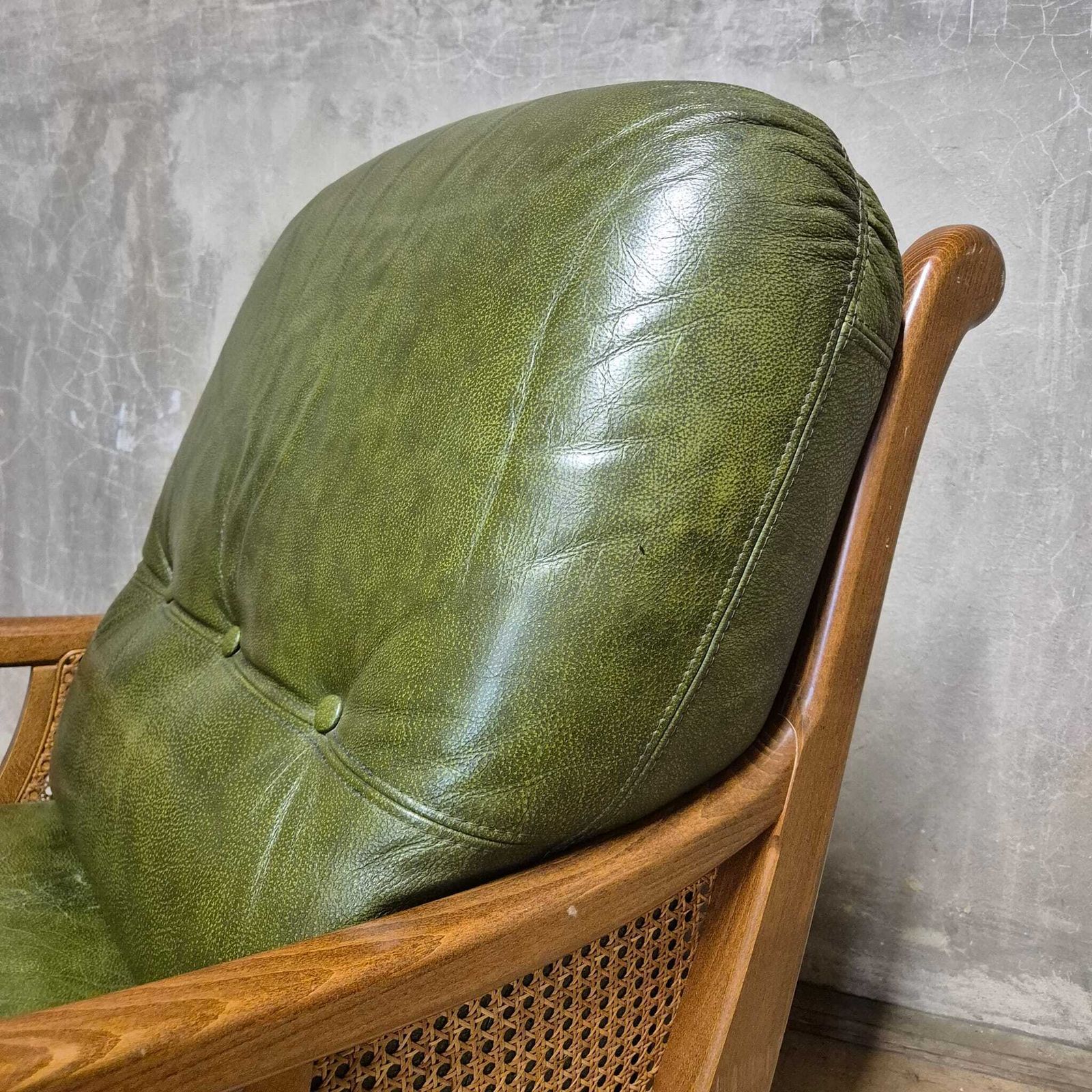 photo for sale Mid Century Lounge Armchair, Cane Sides, 1960s