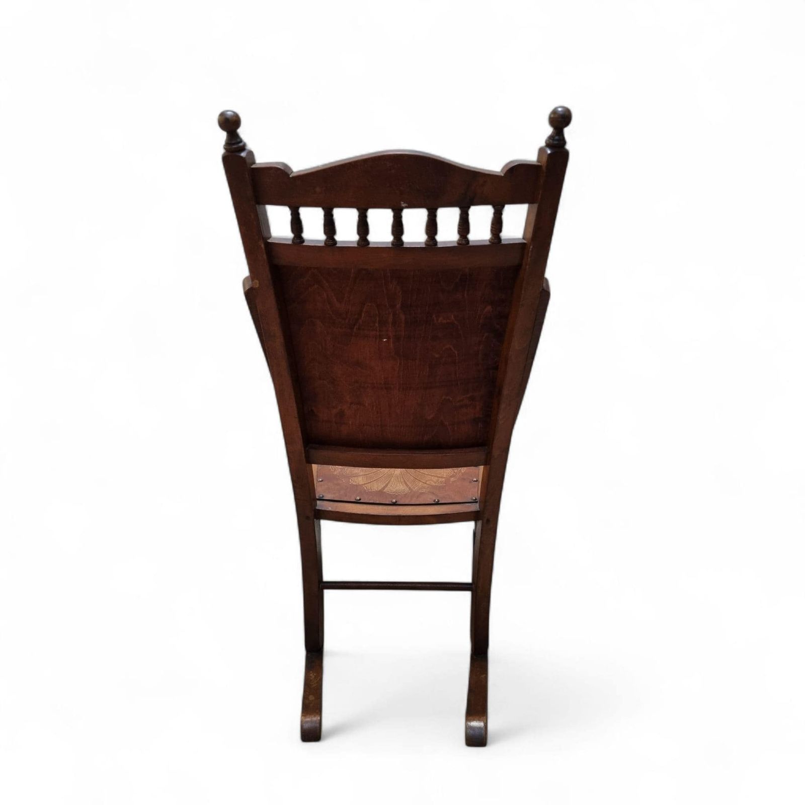 Antique Edwardian Century Beech Floral Occasional Rocking Chair photo buy