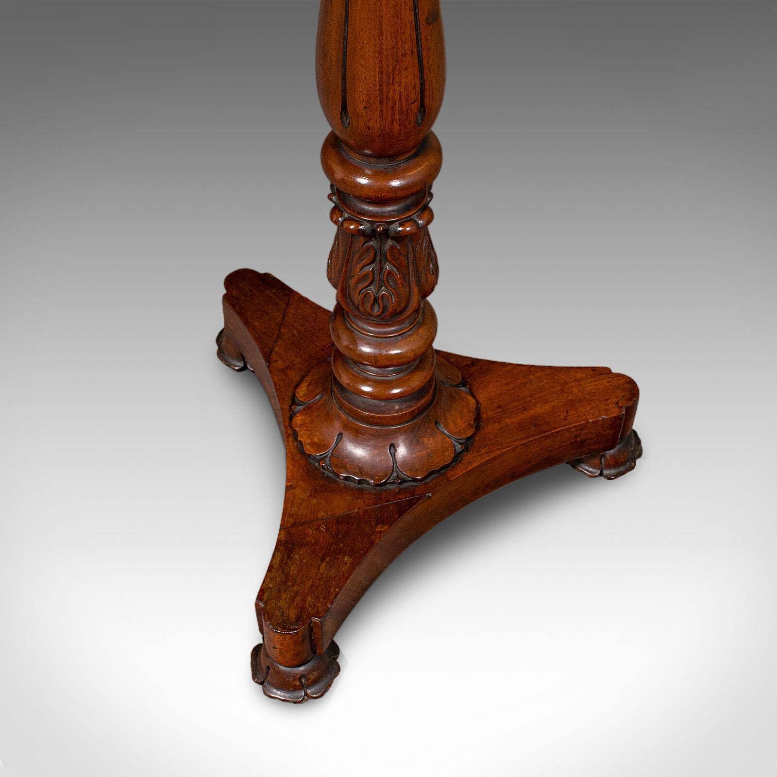photo furniture Antique Jardiniere Stand, English, Walnut, Marble, Planter Table, William IV