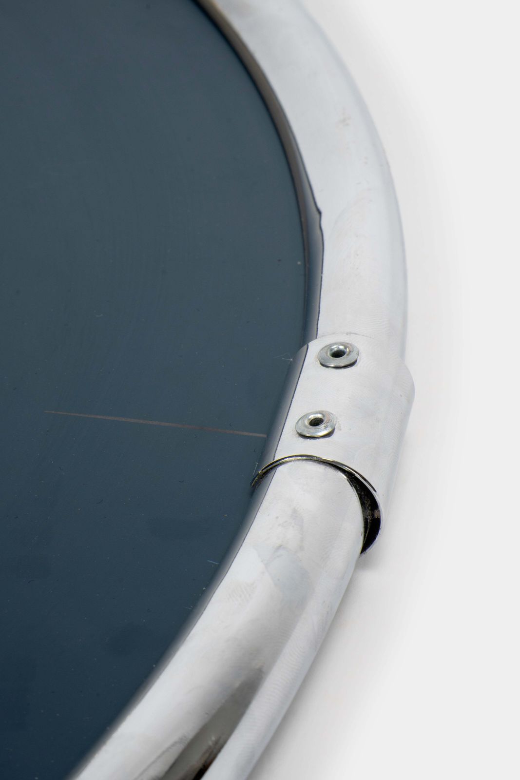 Swiss Tubular Steel Mirror, 70s photo vintage