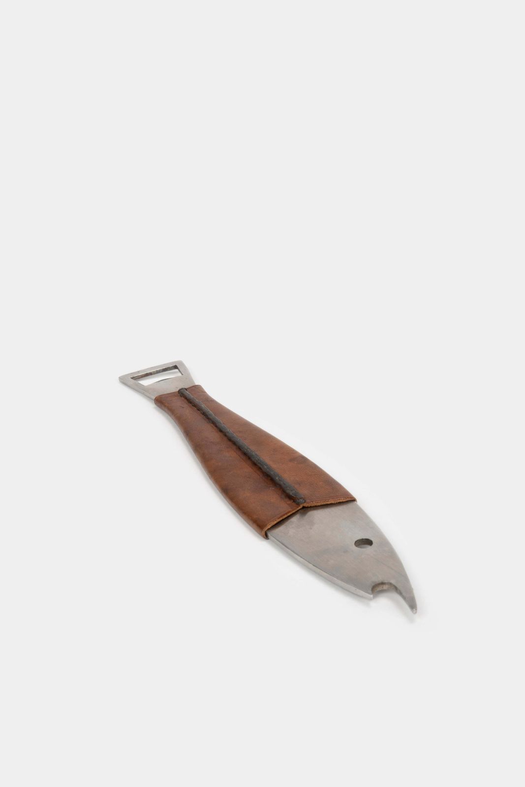 Carl Auböck, N°4687 Bottle Opener "Neptune" With Leather, 1955 photo for sale