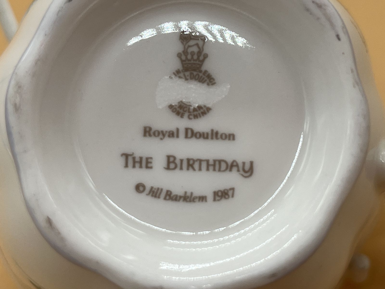 photo for sale Royal Doulton China Jill Barklem Brambly Hedge The Birthday Full Size Tea Cup, Saucer & Plate Trio.
