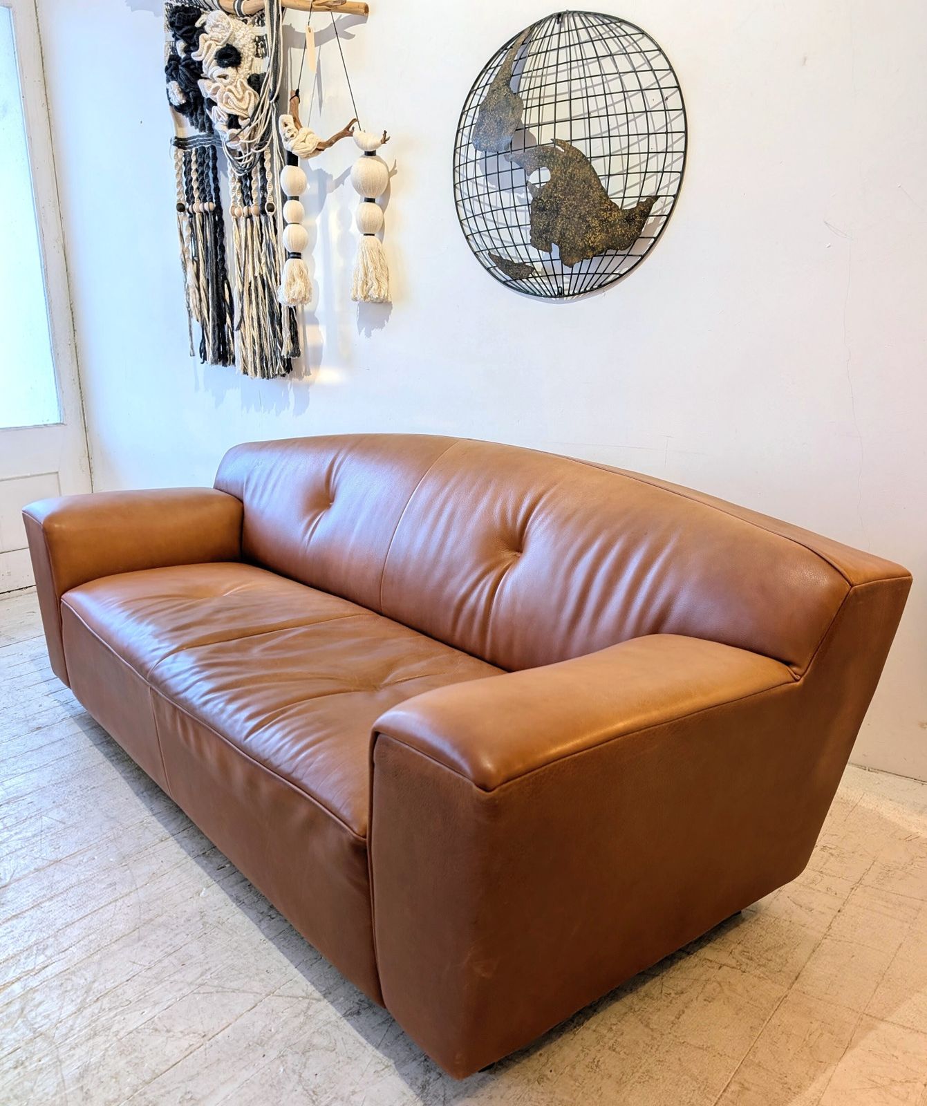 Vintage Dutch Buffalo Leather 'Rivera' Sofa By Gijs Papavoine For Montis C 1980s / 90s photo buy