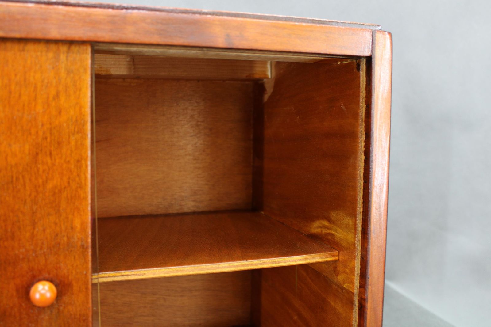 photo vinterior Art Deco Sliding Door Display Cabinet, Czechoslovakia, 1940s