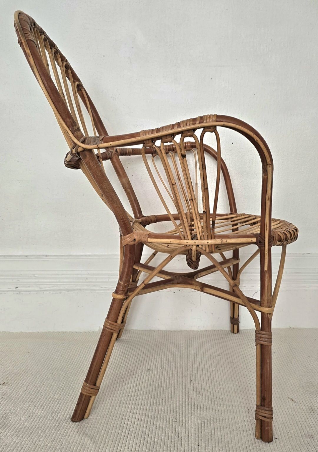 A Mid Century Italian Bamboo Chair, Riviera Style. photo furniture
