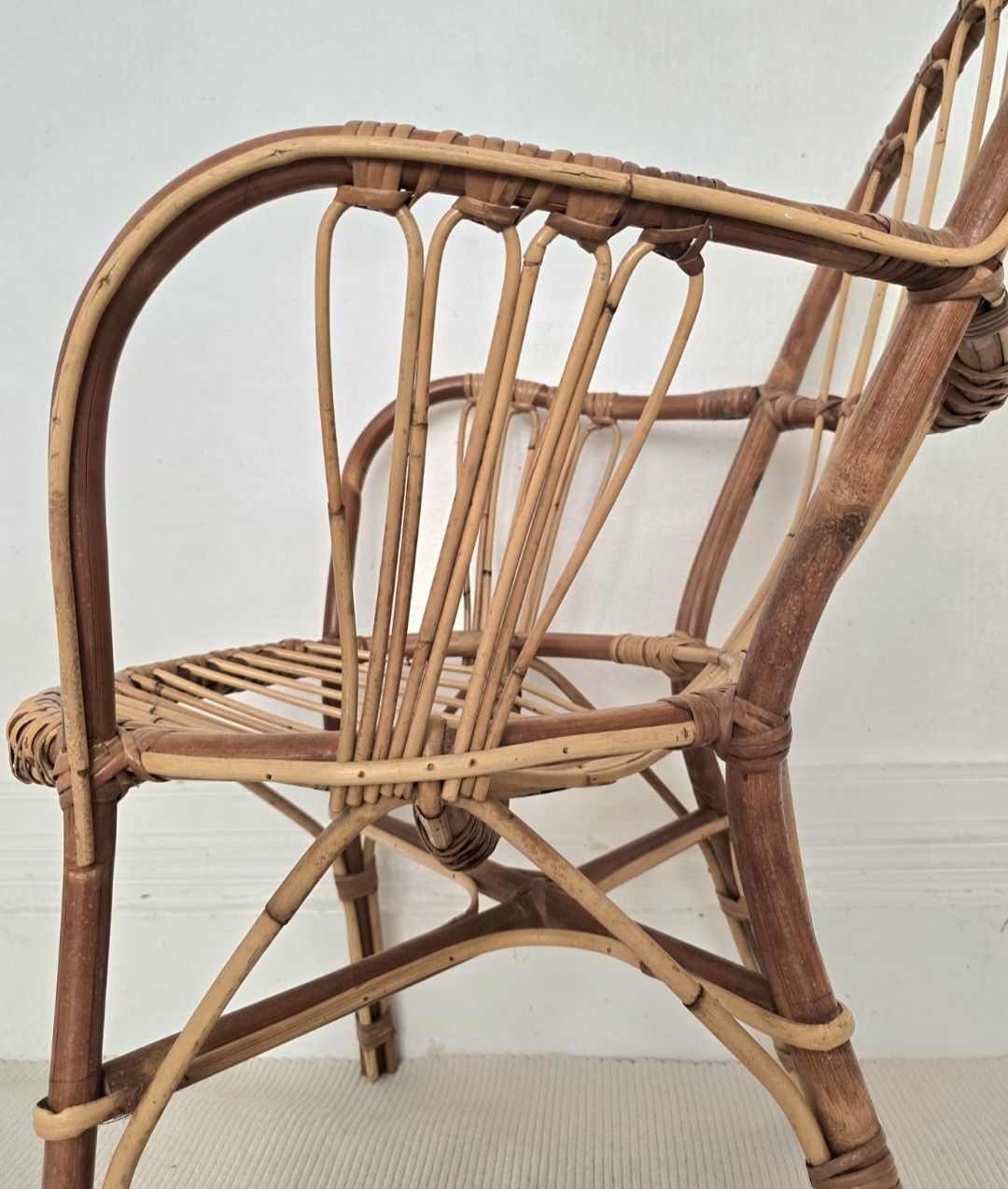 A Mid Century Italian Bamboo Chair, Riviera Style. photo 220.0