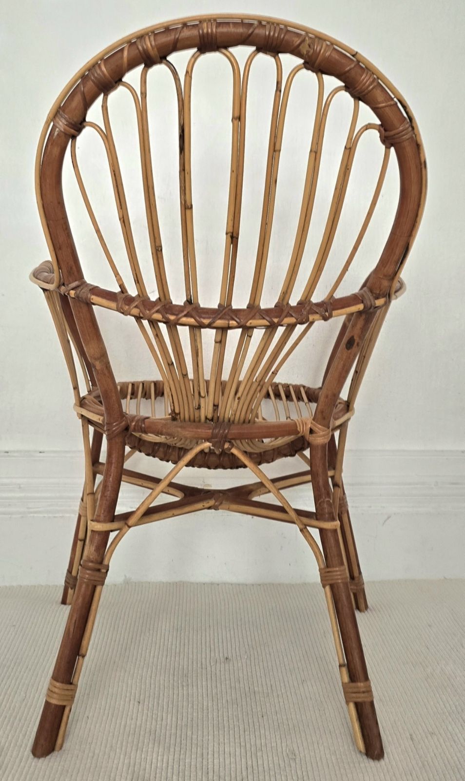 photo furniture A Mid Century Italian Bamboo Chair, Riviera Style.