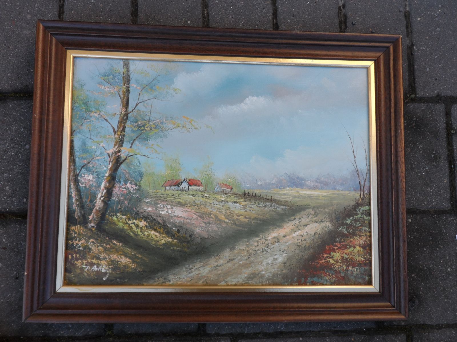 X2 Original Oil Paintings On Canvas   Landscape   Signed J Ashley photo furniture
