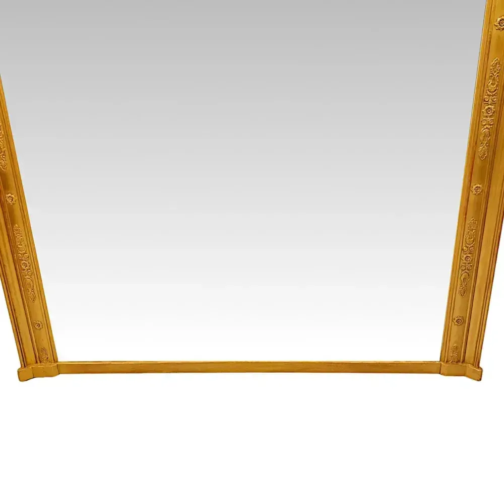 A Gorgeous Large Size 19th Century Giltwood Overmantel Mirror photo 6083.6972000000005