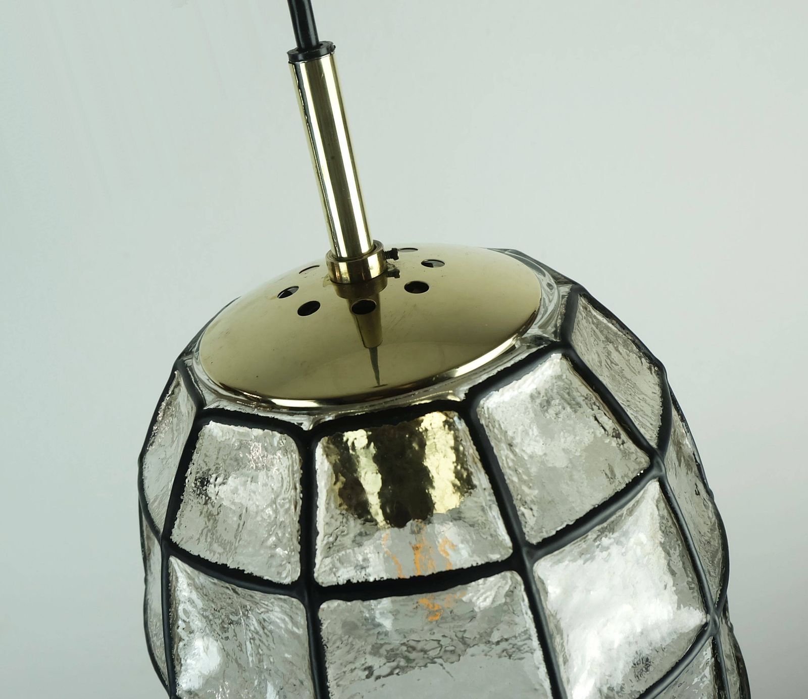 Glashütte Limbourg Hanging Lamp, 1960s 1970s, Glass Pendant Light, Model 4184 photo for sale