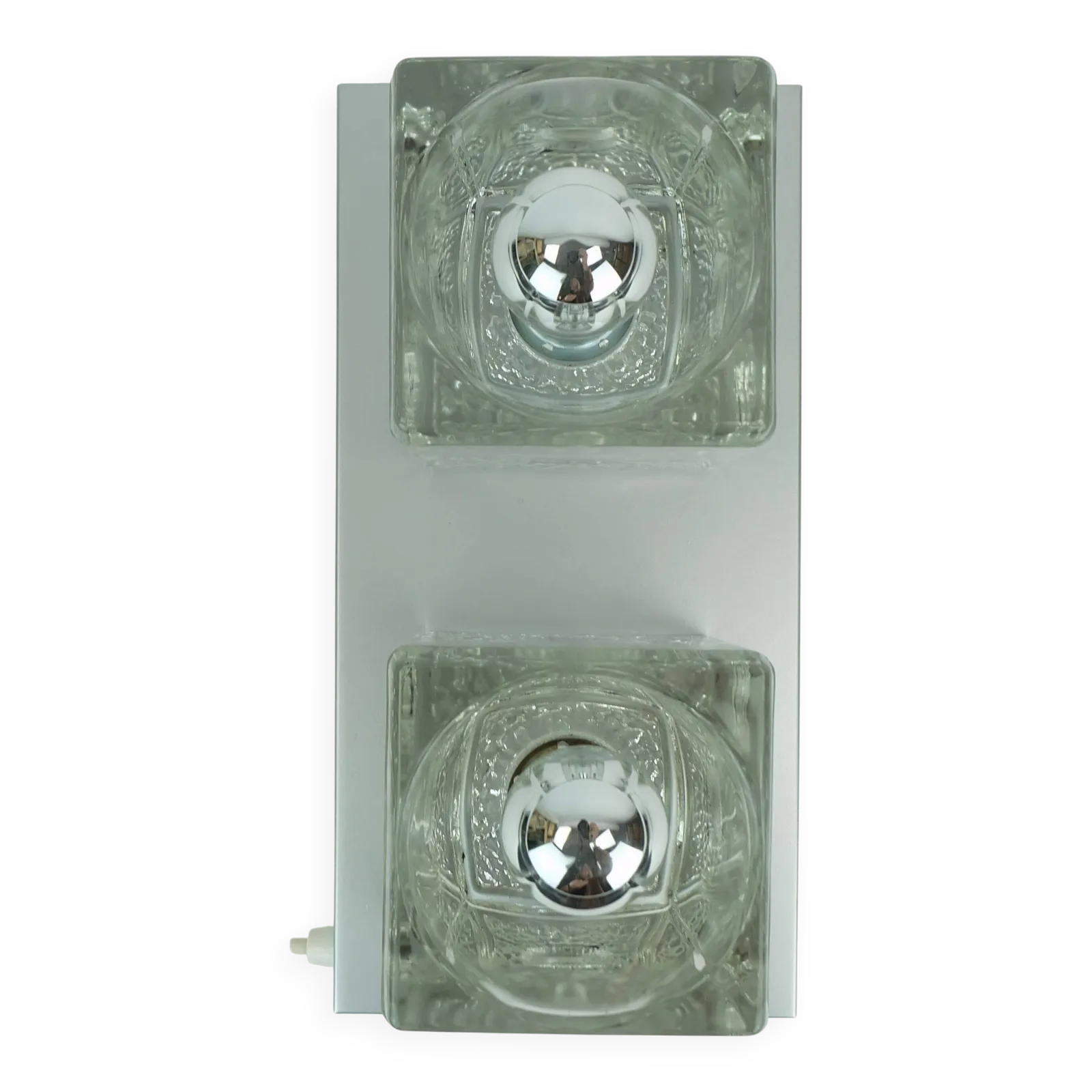 Peill & Putzler N° 1 Of 2 Wall Light, 60s/70s Style, With 2 Glass Cubes.