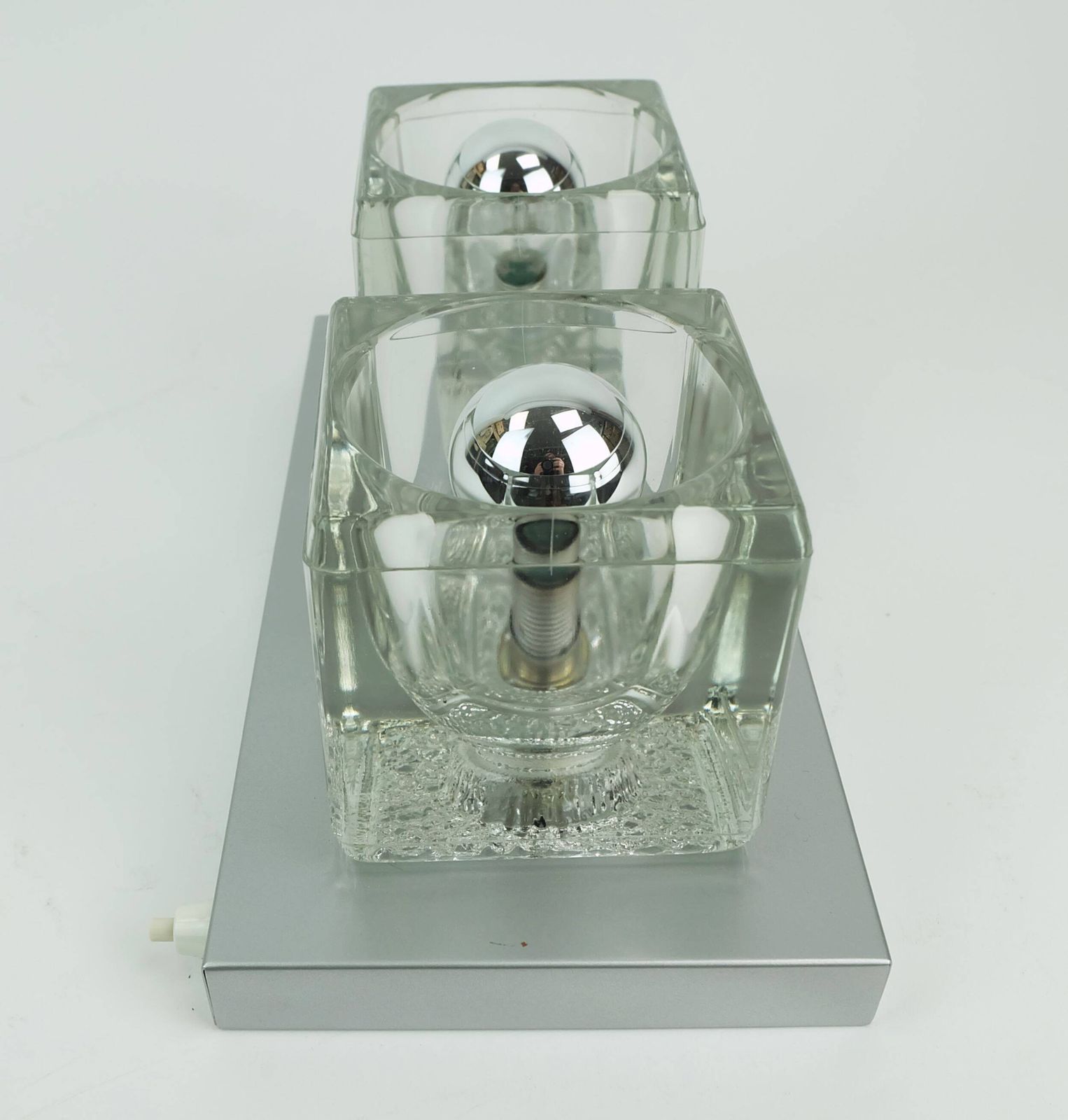 photo furniture Peill & Putzler N° 1 Of 2 Wall Light, 60s/70s Style, With 2 Glass Cubes.