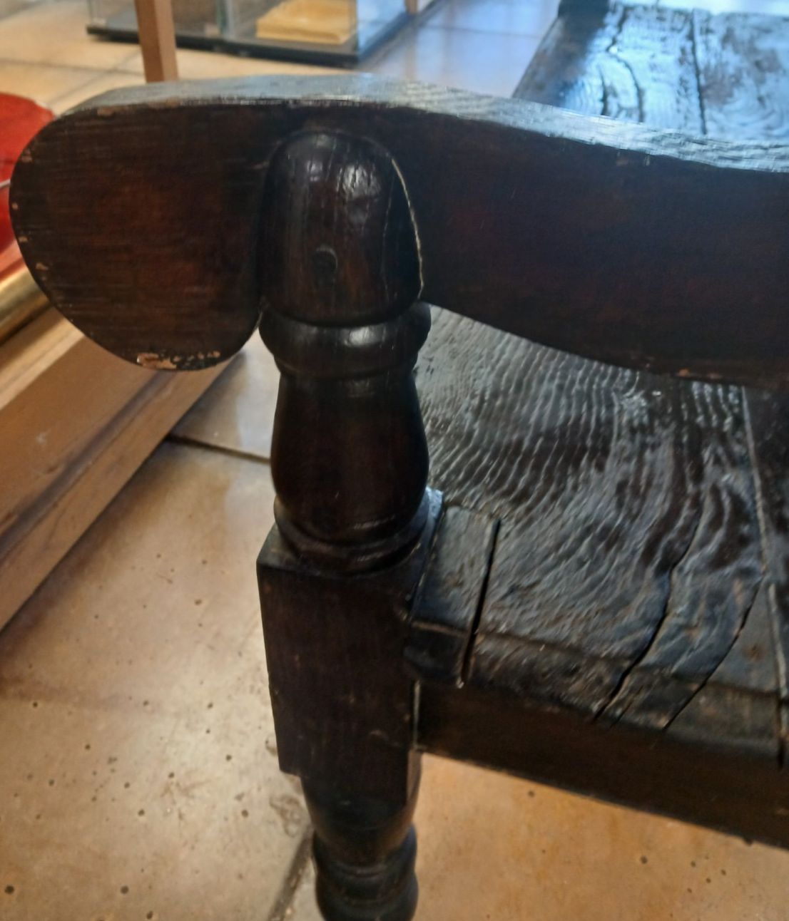 18th Century Pine Hand Carved Hall Bench Poss Reconstructed  Queen Anne Coffer photo vintage