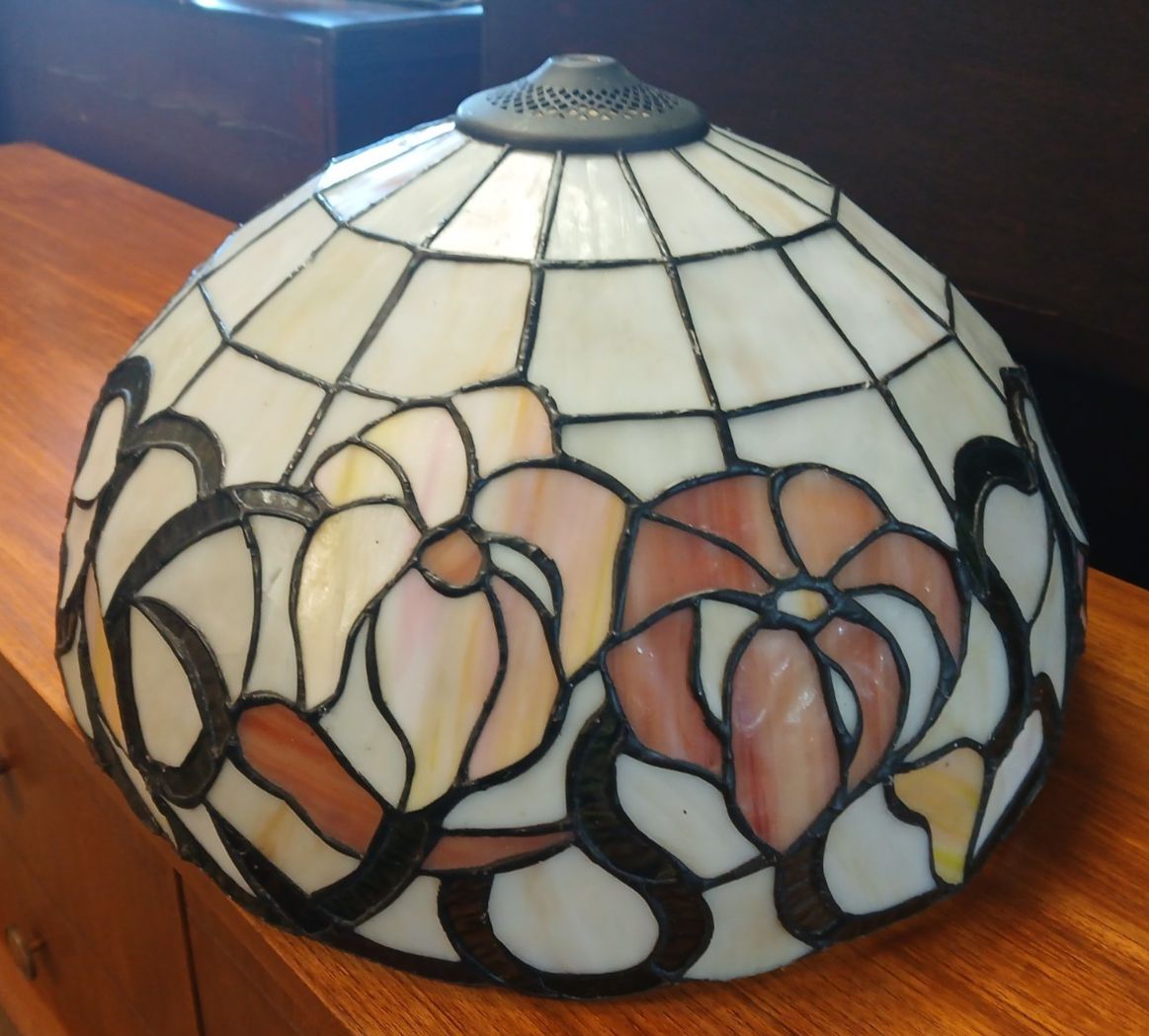 Large Mid Century Tiffany Style Ceiling/Standard Lamp Pendant Lampshade A/F