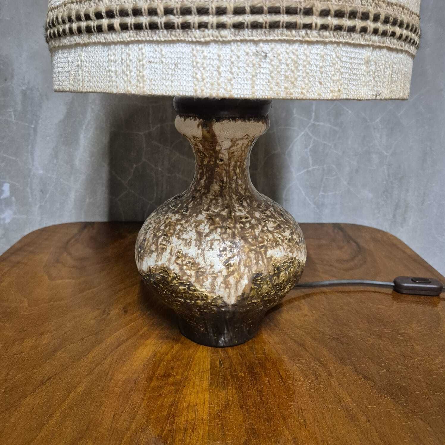 Mid Century Ceramic Table Lamp, Czechoslovakia, 1960s–1970s photo vinterior