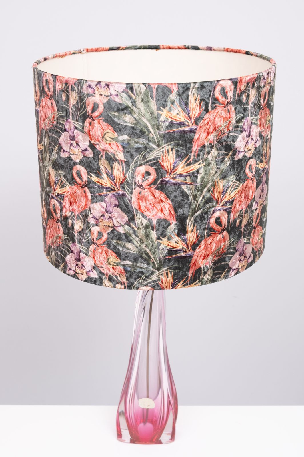 Val Saint Lambert Crystal Glass Table Lamp 1960s Belgium photo vintage