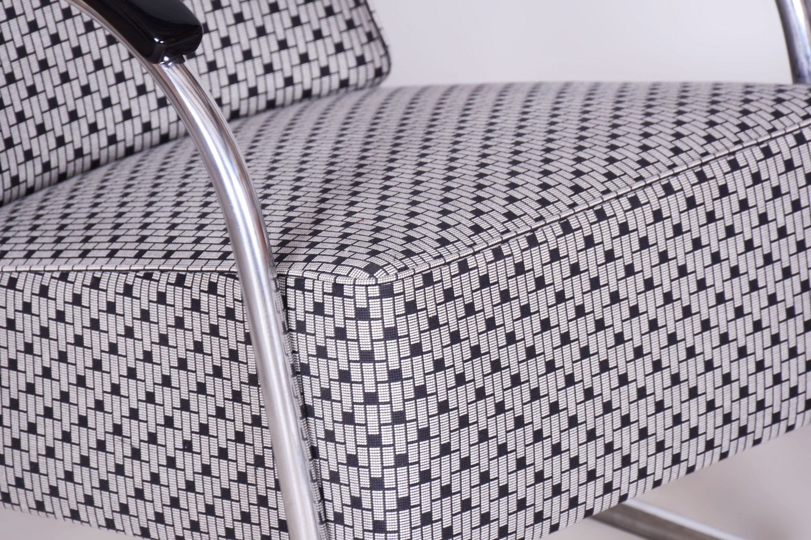 Pair Of Restored Bauhaus Armchairs, By Mücke Melder, Chrome, Czech, 1930s photo buy