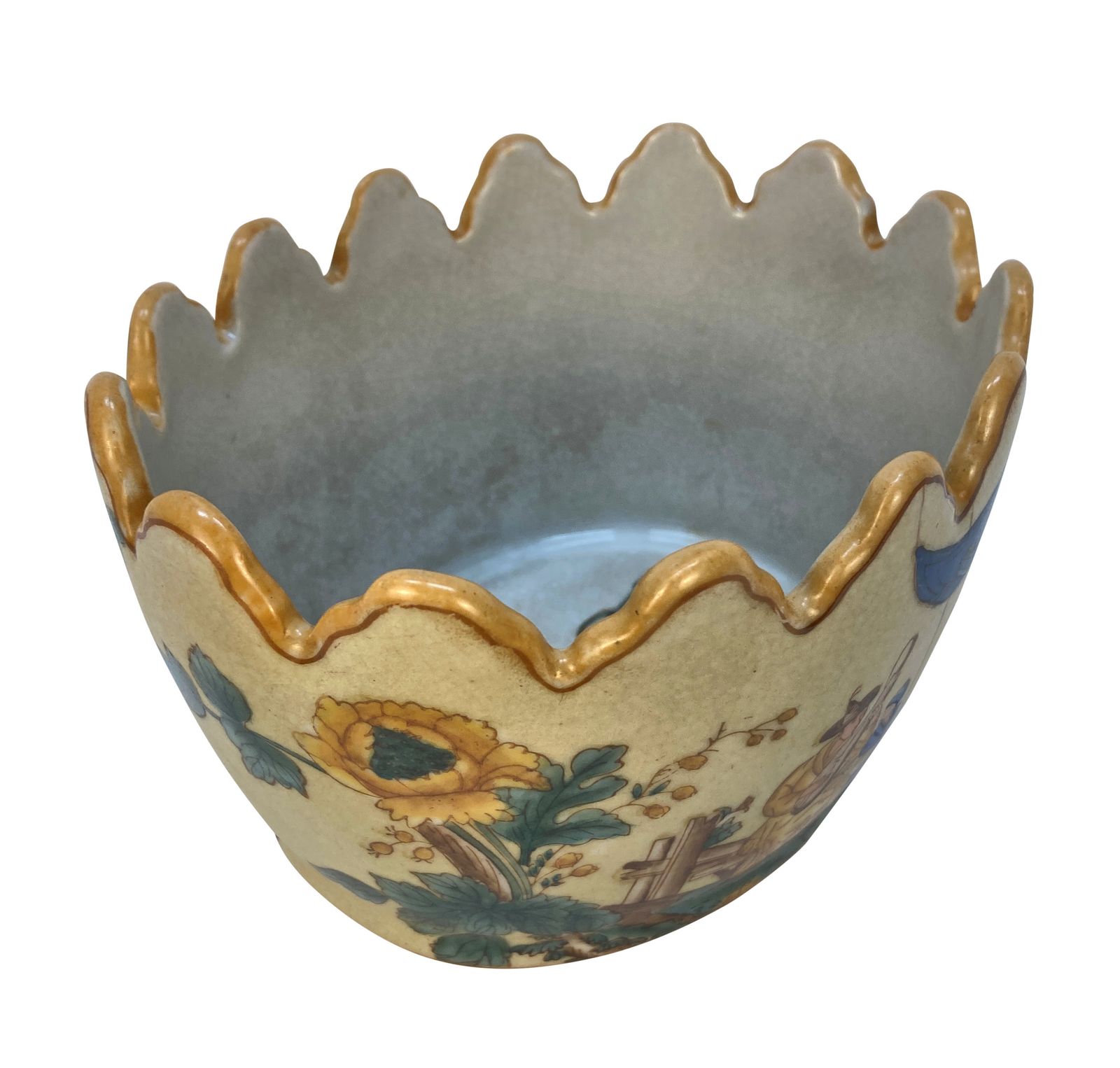 A Cache Pot Painted With Oriental Scenes photo furniture