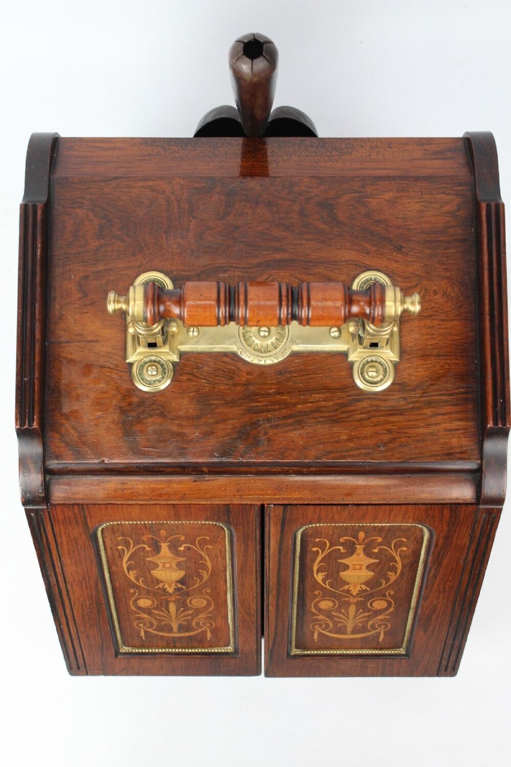 Victorian Inlaid Rosewood Metamorphic Coal Scuttle photo 395.0