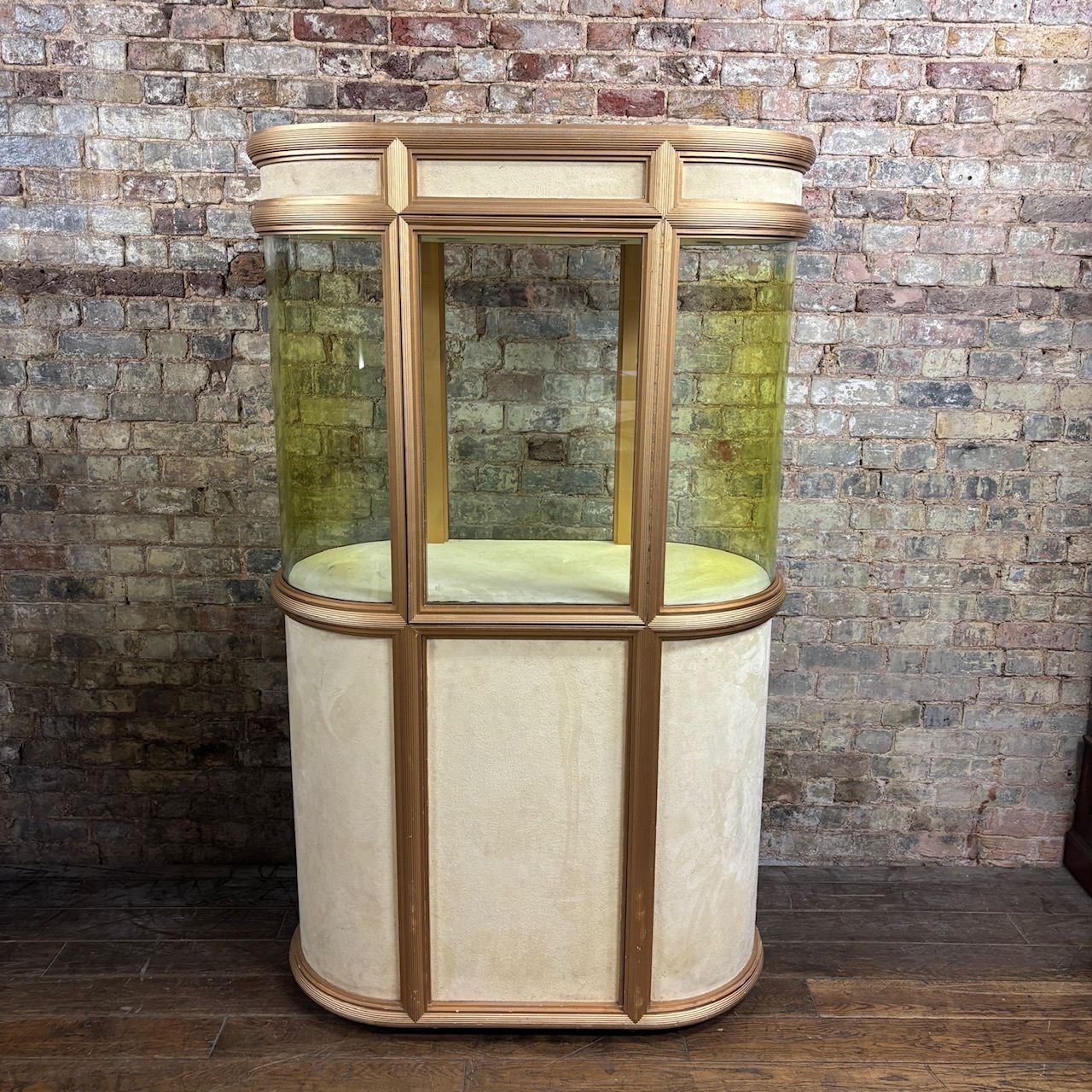 1970s Bowed Shop Display Cabinet