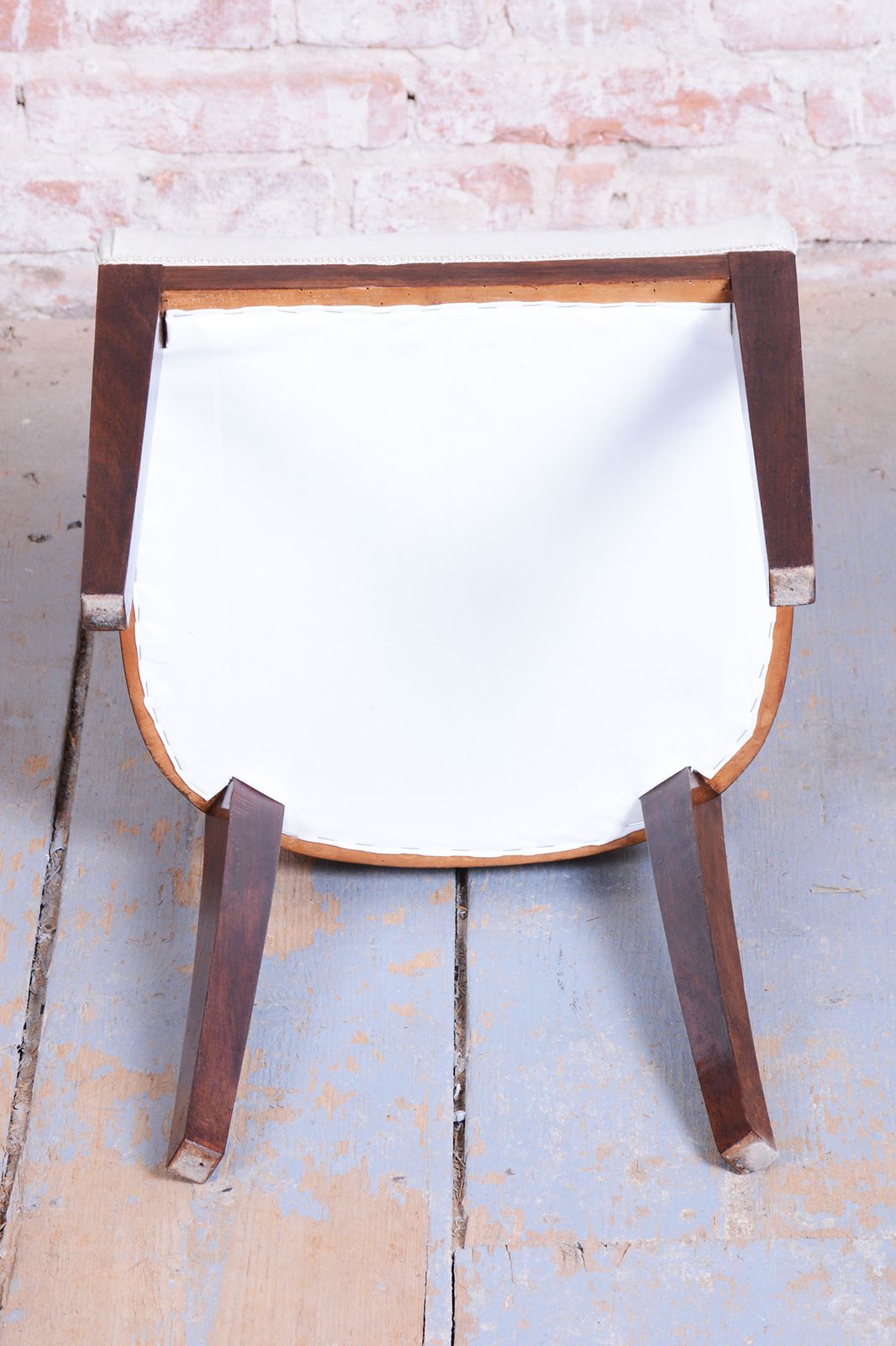 Restored Art Deco Seating Set, Palisander, Reupholstered, France. 1920s photo vintage