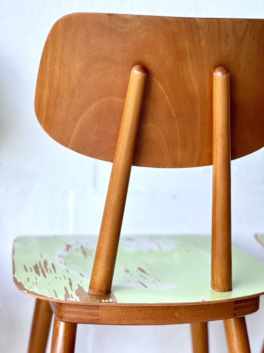 916.0 Eetkamerstoelen Van Ton, Ca. Jaren 1960, Set Van 4 photo