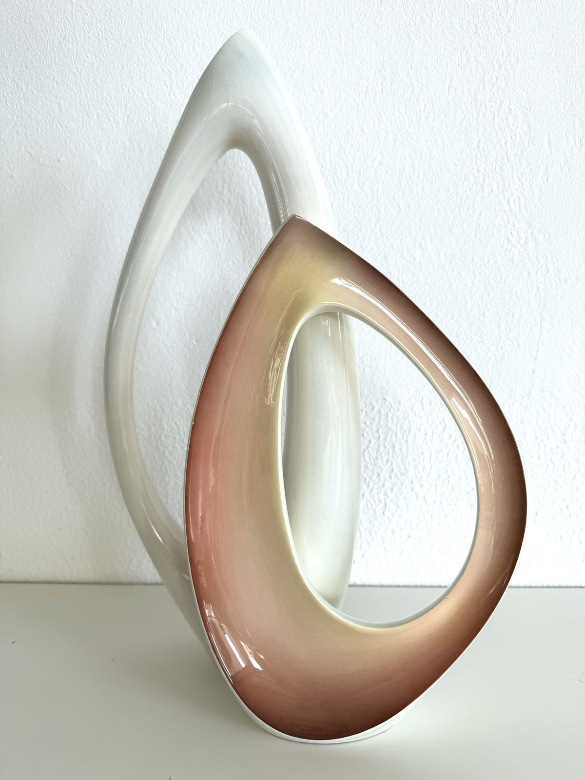 Italian Midcentury Sculptural Ceramic Vase By Vibi Torino, 1950s photo furniture