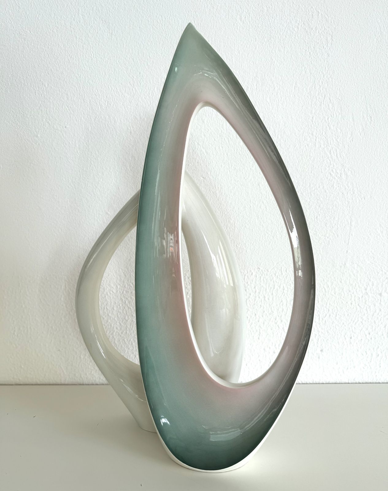 Italian Midcentury Sculptural Ceramic Vase By Vibi Torino, 1950s photo for sale