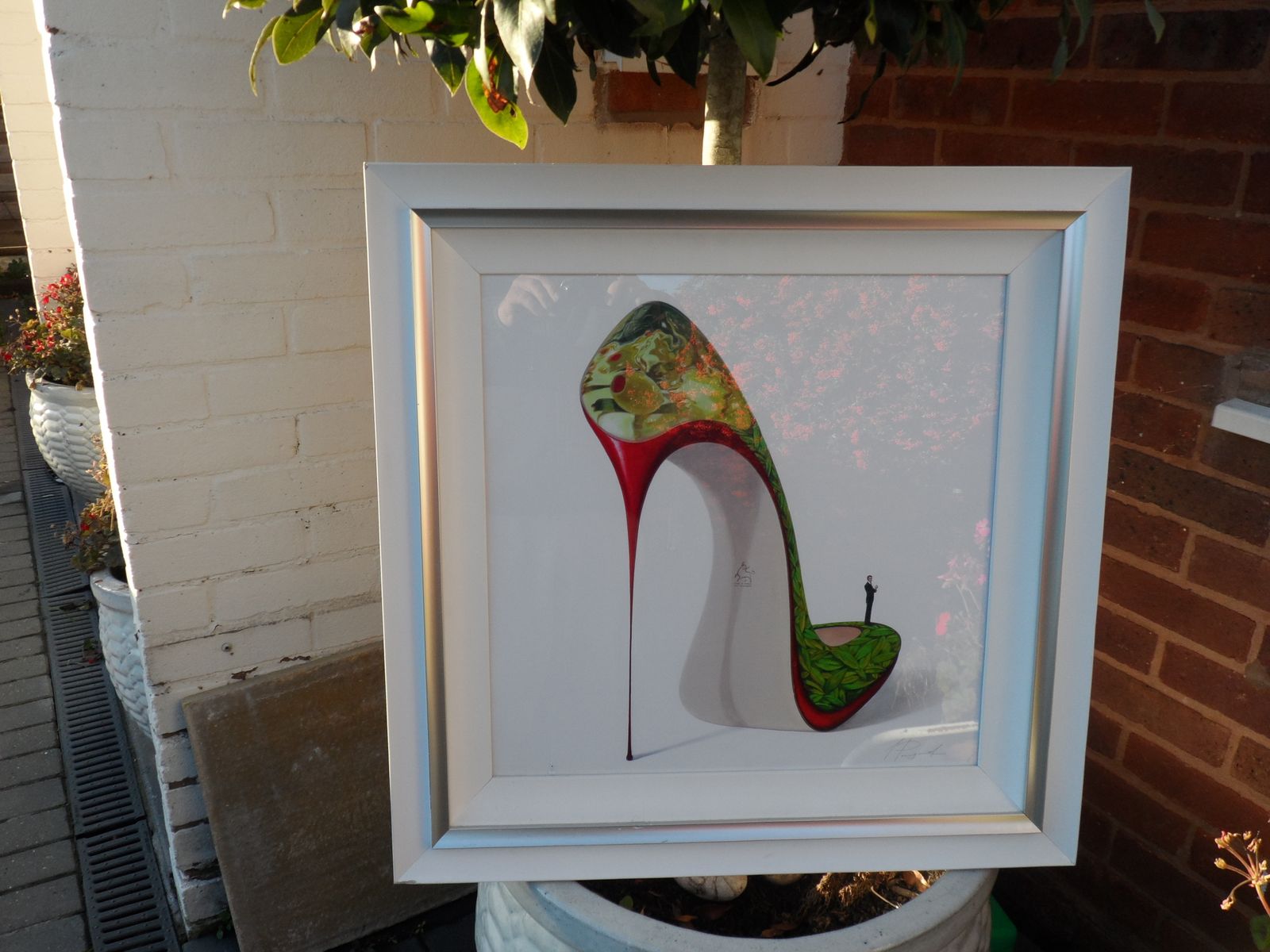 Martini Dry Framed High Heel Picture Liquid Art By Inna Panasenko photo vinterior
