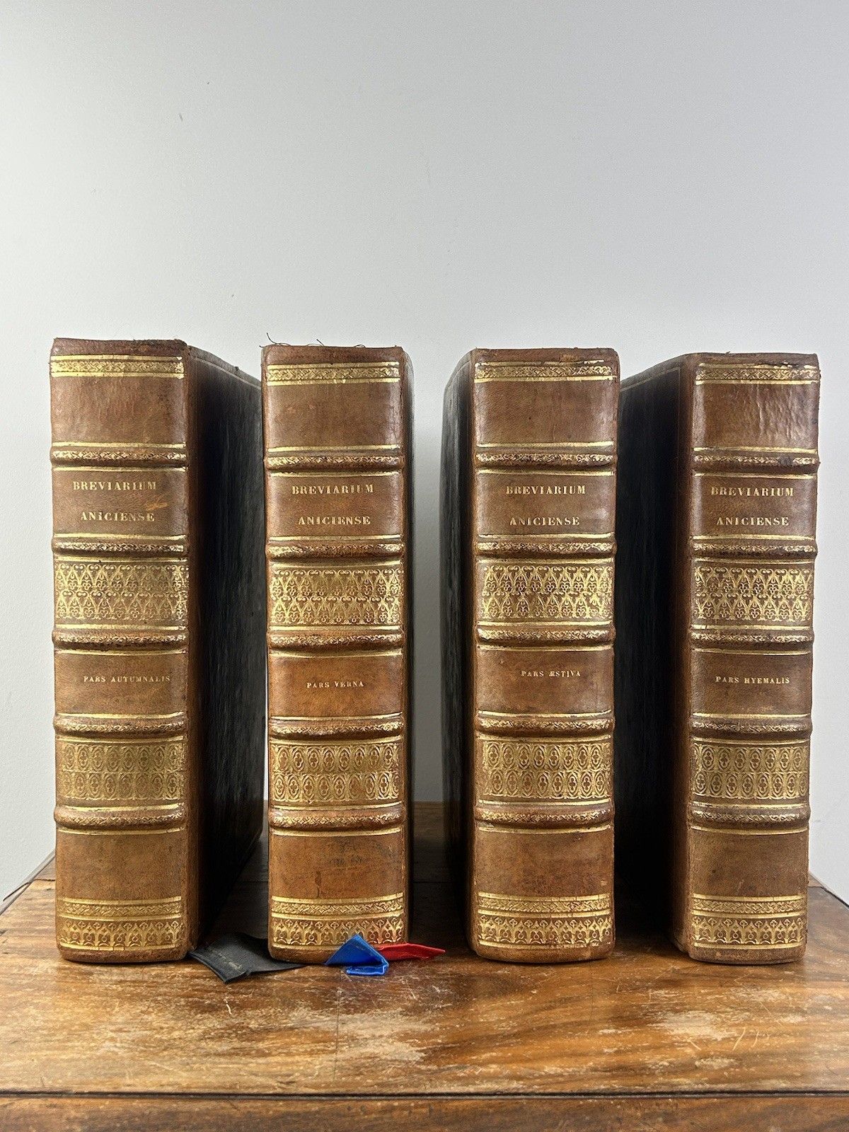 Breviarium Romanum 1786 Latin 4 Volume Leather Set Antique Catholic Liturgy photo 600.0